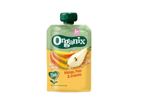 Ekologiška mangų, kriaušių tyrelė ORGANIX su granola nuo 6 mėn., 100g