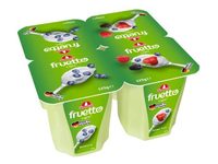 Rauginto pieno desertas FRUETTO LIGHT, su mėlynėmis ir miško uogomis, 125 g 0,2 % rieb.