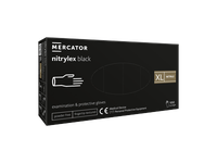 Vienkartinės pirštinės NITRYLEX PF, nitrilinės, nepudruotos, juodos spalvos, XL, 100 vnt.