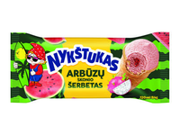 Arbūzų skonio šerbetas NYKŠTUKAS su kertuočių (Drakono vaisių) įdaru vafliniame puodelyje, 84 g