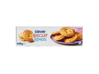 Biskvitiniai sausainiai žiedai CLEVER, 400 g