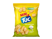 Krekeriai TUC MINI, grietinės ir svogūnų skonio, 100 g