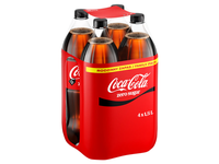 Gaz. gaiv. gėrimas COCA-COLA ZERO, 4 x 1,5 l
