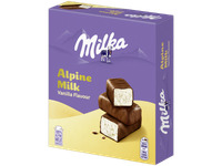 Vanilės skonio šokoladiniai saldainiai MILKA ALPINE MILK, 330 g