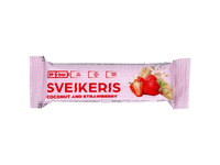 Braškinis batonėlis SVEIKERIS su baltuoju šokoladu, 50 g