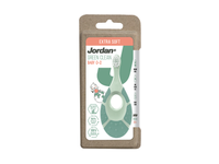 JORDAN dantų šepetėlis kūdikiams GREEN CLEAN, 0–2 m., ypač minkštas, 1 vnt.
