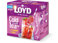Vaisinė arbata LOYD Cold Infusion, braškių ir aviečių skonio, 12 x 2,5 g