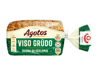 AGOTOS visų grūdo dalių duona su sėklomis, 350 g