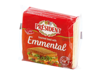 Lydytas sūris riekutėmis PRESIDENT EMMENTAL, 200 g