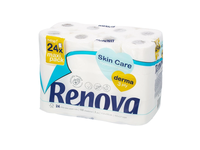 Tualetinis popierius 3 sl. RENOVA SKIN CARE DERMA, 24 vnt.