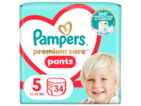 Sauskelnės-kelnaitės PAMPERS Premium Care Pants, Value Pack, 5 dydis, 34 vnt.