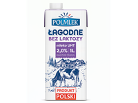 Pienas POLMLEK, be laktozės, 2 %,  UAT, 1 l