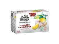 Žolynėlis vaisinė arbata Vasaros Skonis su imbieru ir citrinomis, 20x2 g