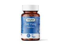 LIFEPLAN CINKAS, 15 mg, cinko citratas, 90 tablečių