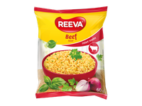 Greitai paruošiami makaronai REEVA, jautienos skonio, 60 g