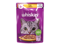 Konservuotas suaugusių kačių ėdalas WHISKAS, su vištiena, 85g