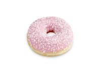 Spurga DOTS, su rožiniu glaistu, amerikietiška, šaldyta, 60 g x 36 vnt, 60661
