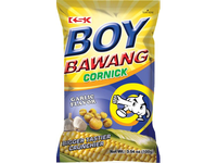 Kepinti kukurūzai BOY BAWANG, česnakų skonio, 90 g