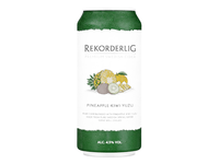 Sidras REKORDERLIG, Pineapple Kiwi Yuzu, 4,5%, 0,5 l, skardinė
