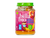 Tyrelė su obuoliais, bananais ir persikais BILLA BIO, 190 g