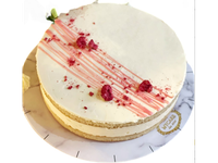 Šaldytas sūrio tortas aviečių ir vanilės skonio, pjaustytas, (16x140g), 2,2 Kg