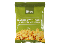 Krekeriai su aguon. ir sezam. RIMI SMART, 70g