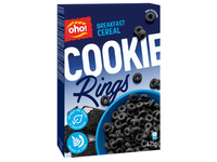 Sausi pusryčiai OHO COOKIE RINGS, 425 g