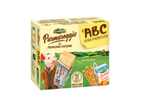 Užkandis PARMAREGGIO, sūrio batonėlis, grissini lazdelės ir persikų sultys,162g