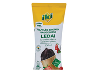 Braškių skonio valgomieji ledai su kakaviniu glaistu IKI, 200 ml