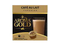 Kavos kapsulės AROMA GOLD CAFE AU LAIT, 160 g