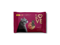 My Love visavertis konservuotas pašaras suaugusioms katėms su vištiena ir jautiena padaže, 4 x 85 g