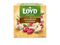 Vaisinė arbata LOYD, spanguolių ir imbierų skonio, 40 g