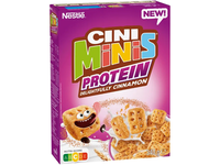 Cinamono skonio pusryčių dribsniai su vitaminais ir geležimi NESTLE CINI MINIS PROTEIN, 340 g