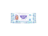 HAPPY vaikiškos drėgnos servetėlės AQUA CARE, 56 vnt.