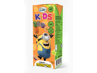 Įvairių vaisių sulčių gėrimas CIDO KIDS Minions (10%), 200 ml