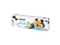Vaflių vamzdeliai su pieniniu šokoladu CLEVER, 125 g