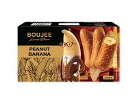 Šald. bananas ant pagaliuko BOUJEE su žemės riešutais, 195 g