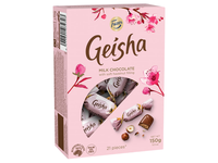 Pien.šok. saldainiai lazd.rieš., GEISHA, 150g