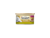 Konservuotas kačių ėdalas GOURMET Gold Duo, su triušiena ir kepenim, 85 g