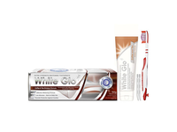 WHITE GLO COFFEE & TEA balinamoji dantų pasta kavos ir arbatos mėgėjams, 150 g + dantų šepetėlis