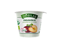 ** Dobilas Ekologiškas jogurtas su slyvomis 3,1% rieb., 125 g