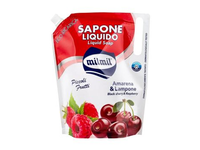 MIL CHERRY & RASPBERRY skystojo muilo papildymas, 900 ml