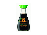 Sojų padažas KIKKOMAN LESS SALT (su dalytuvu), 150 ml