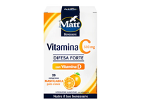 MATT Vitamina C 500 Difesa Forte, vitaminas C, 20 kramtomų tablečių