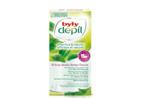Bikinio zonos depiliac. juostelės BYLY DEPIL MINT&GREEN TEA, 12 vnt