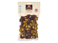 Marinuotų alyvuogių mišinys GOURMANTE, su kauliuku, su citrina ir žolelėmis, 200g