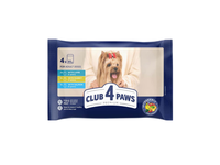 Šunų ėd. triuš., lašiša CLUB 4 PAWS, 4x85 g