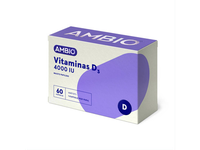 AMBIO VITAMINAS D3, 4000 IU, 60 minkštųjų kapsulių