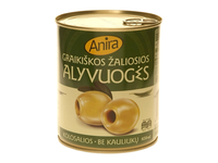 Graikiškos žaliosios alyvuogės ANIRA be kauliukų, 820 g