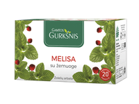 Žolelių arbata GAMTOS GURKŠNIS melisa su žemuoge, 20 vnt.